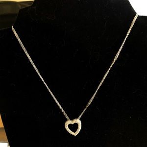 Gorgeous cz heart double strand necklace